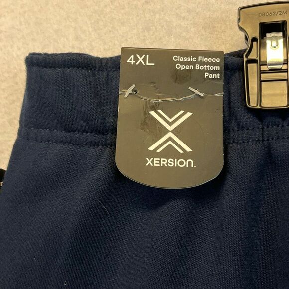 NWT XERSION Men’s Fleece Sweatpants 4XL Navy Blue Open Bottom Super Soft Pockets - Picture 11 of 14